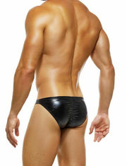 Modus Vivendi Brief Low-Cut Shiny Latex Look Briefs Black 11214 60 - SexyMenUnderwear.com