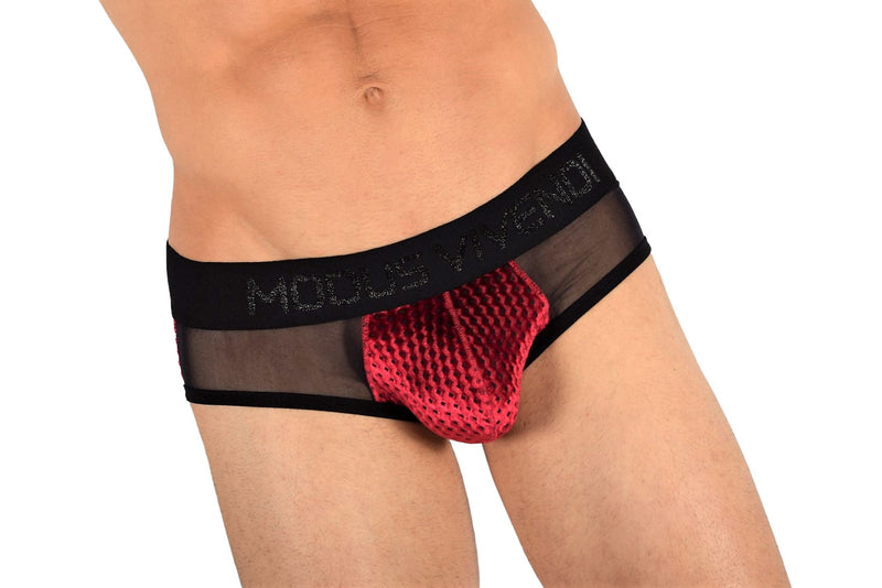 Modus Vivendi Brief Tiffany's Velvet Briefs Elegant Red Wine 12014 29 - SexyMenUnderwear.com