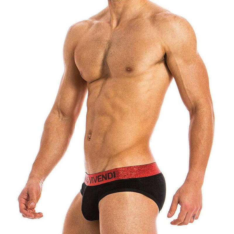Modus Vivendi Briefs X-Lux Fashion Velvet Slip Black 19814 47 - SexyMenUnderwear.com