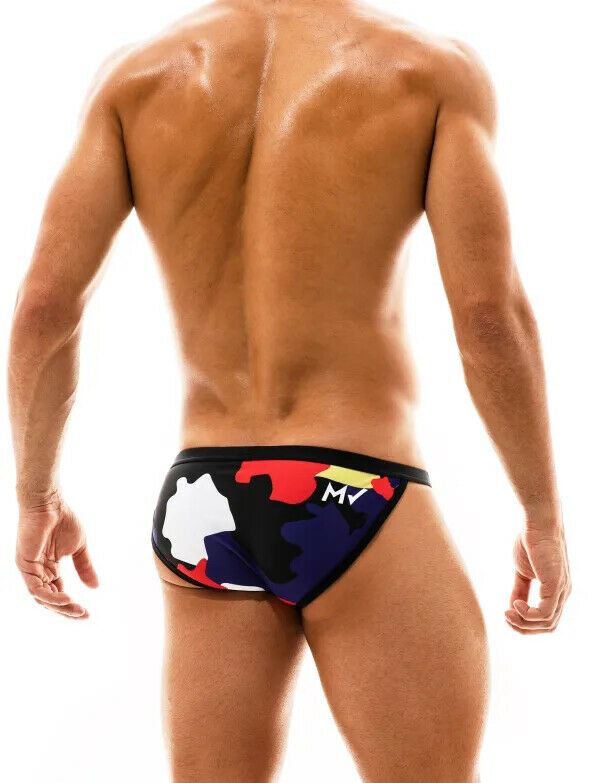 Modus Vivendi Camo Swimwear Camouflage Tanga Brief Black AS2011 18A - SexyMenUnderwear.com