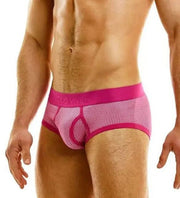 Modus Vivendi Classic Country Brief Jacquard Square Knitted Fushia Briefs 02214 - SexyMenUnderwear.com