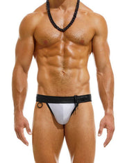 Modus Vivendi Dark Tanga Swim-Briefs Removable Side Chain Silver Gray GS2211 67 - SexyMenUnderwear.com