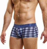 Modus Vivendi Exclusive Boxer Checkered Panel Cowboy-Look Blue 24226 - SexyMenUnderwear.com