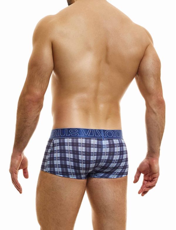 Modus Vivendi Exclusive Boxer Checkered Panel Cowboy-Look Blue 24226 - SexyMenUnderwear.com