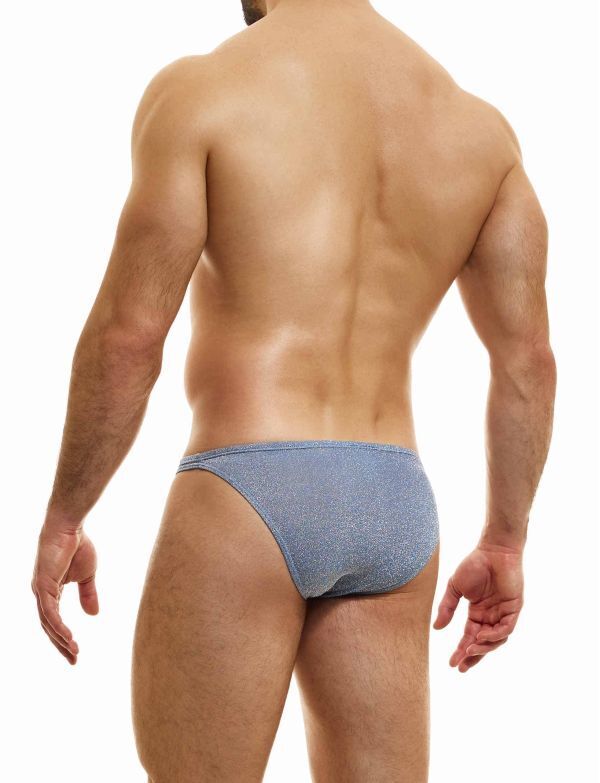 Modus Vivendi Exclusive Low-Cut Briefs Lurex Yarns Steel Blue 24225 - SexyMenUnderwear.com