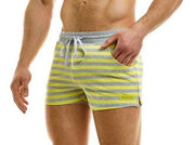 Modus Vivendi Exclusive Short Slim Fit Drawstrings Yellow Striped Shorts 23221 - SexyMenUnderwear.com