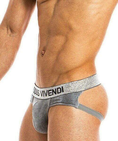 Modus Vivendi Jockstrap X-LUX Velvet Jocks MicroModal Grey 19811 47 - SexyMenUnderwear.com