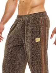 MODUS VIVENDI King Cheetah Pants Gray Jacquard Metallic Legging Rose Gold 13161 - SexyMenUnderwear.com
