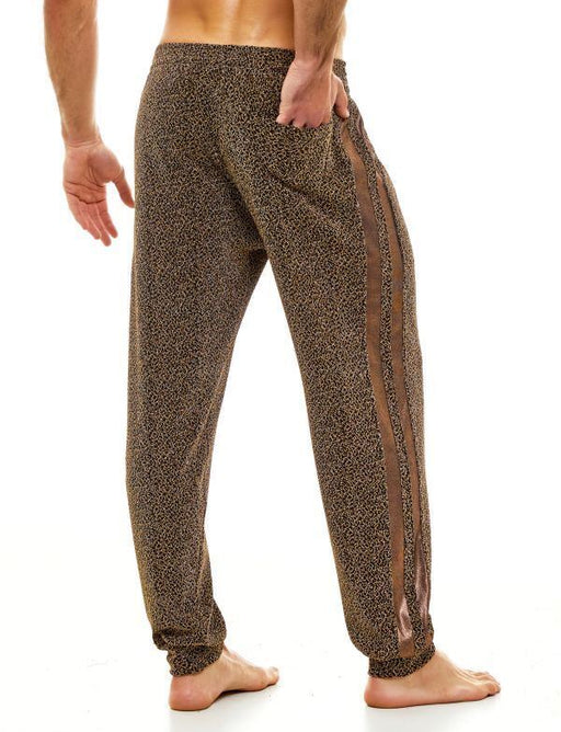 MODUS VIVENDI King Cheetah Pants Gray Jacquard Metallic Legging Rose Gold 13161 - SexyMenUnderwear.com