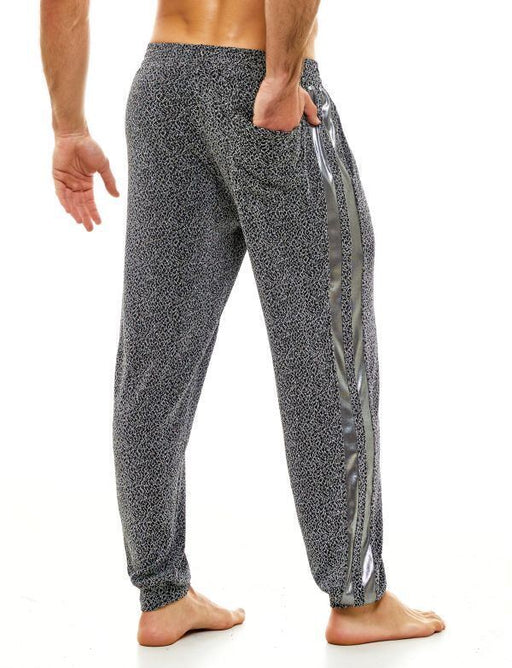 MODUS VIVENDI King Cheetah Pants Gray Jacquard Metallic Yarns Legging 13161 - SexyMenUnderwear.com