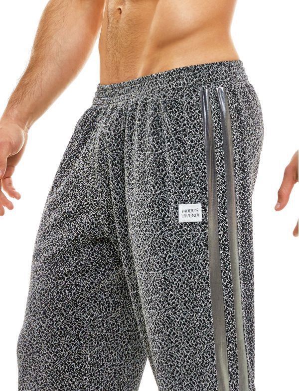MODUS VIVENDI King Cheetah Pants Gray Jacquard Metallic Yarns Legging 13161 - SexyMenUnderwear.com
