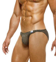 Modus Vivendi Knight Low-Cut Brief Knitted Chic Cotton Briefs Khaki 05214 41 - SexyMenUnderwear.com