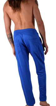 Modus Vivendi Legging Diagonal Poly Tricot Pants Adjustable Cords Blue 10352 - SexyMenUnderwear.com