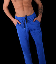 Modus Vivendi Legging Diagonal Poly Tricot Pants Adjustable Cords Blue 10352 - SexyMenUnderwear.com