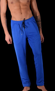 Modus Vivendi Legging Diagonal Poly Tricot Pants Adjustable Cords Blue 10352 - SexyMenUnderwear.com