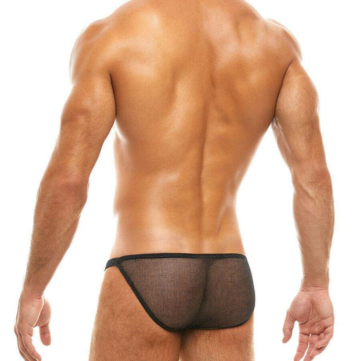 MODUS VIVENDI Low Cut Brief Metallic Yarns New Black Briefs 01013 63 - SexyMenUnderwear.com