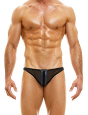 Modus Vivendi Low-Cut Brief V.Fluid Elegant Briefs Black Feel Velvet 10112 3A - SexyMenUnderwear.com
