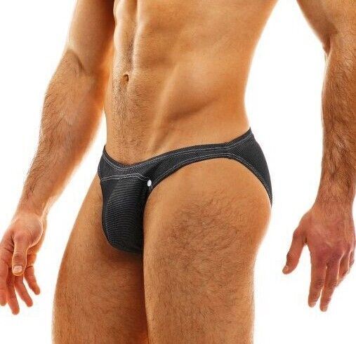 Modus Vivendi Low-Cut Briefs Jeans Ride Go Denim Viscose Briefs Charcoal 05012 37 - SexyMenUnderwear.com