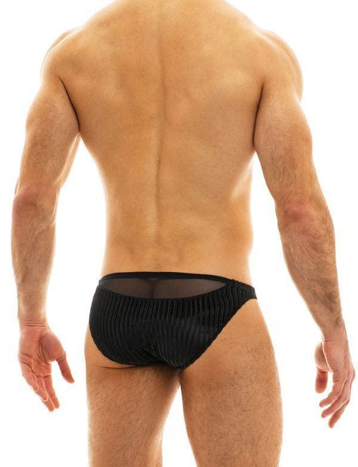 Modus Vivendi Low-Cut Briefs Tiffany's Velvet Mesh Black Brief 12012 29 - SexyMenUnderwear.com
