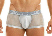 Modus Vivendi Luxury Boxer Armor Metallic Yarns Silver 01021 54 - SexyMenUnderwear.com