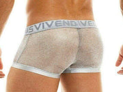 Modus Vivendi Luxury Boxer Armor Metallic Yarns Silver 01021 54 - SexyMenUnderwear.com