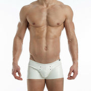 Modus Vivendi Modus Vivendi Boxer Leather Look Press Studs Pouch White 20522 28