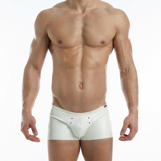 Modus Vivendi Modus Vivendi Boxer Leather Look Press Studs Pouch White 20522 28