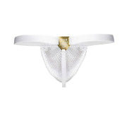 Modus Vivendi Net Trap Mesh Thong Semi-Transparent Perforated White 06114 49 - SexyMenUnderwear.com
