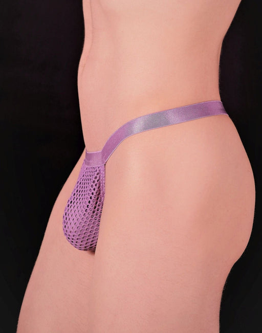 Modus Vivendi Net Trap Thong Perforated Semi-Transparent Lavendar 06114 49 - SexyMenUnderwear.com