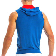 Modus Vivendi OTTER Tank Top Sleeveless Hoodie Cotton Sportswear Blue 11831 45 - SexyMenUnderwear.com