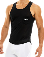 Modus Vivendi Peace TankTop Ultra-Light Semitransparent Tank Top Black 04031 45 - SexyMenUnderwear.com