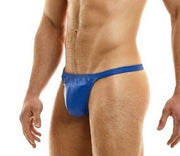 Modus Vivendi Pleasure Thong Roomy Pouch Mat Rubber Blue Thongs 22222 - SexyMenUnderwear.com