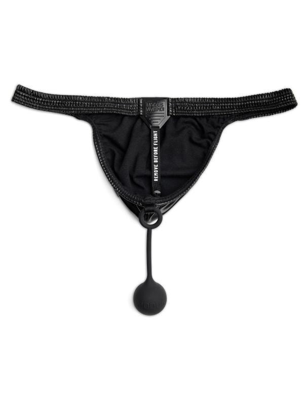 Modus Vivendi Pleasure Thong Roomy Pouch Mat Rubber Yellow Thongs 22222 - SexyMenUnderwear.com