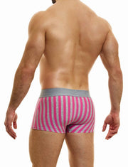 Modus Vivendi Retro Boxer Exclusive Eco-friendly Cotton Fushia Striped 24223 40 - SexyMenUnderwear.com