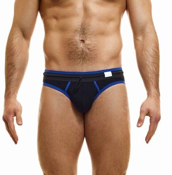 Modus Vivendi Retro Low-Cut Briefs Internal Drawstring Eco Brief Black 14317 - SexyMenUnderwear.com