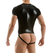 Modus Vivendi Shirt Latex-Look T-Shirt Singlet BodySuit 11282 11 - SexyMenUnderwear.com