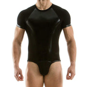 Modus Vivendi Shirt Latex-Look T-Shirt Singlet BodySuit 11282 11 - SexyMenUnderwear.com