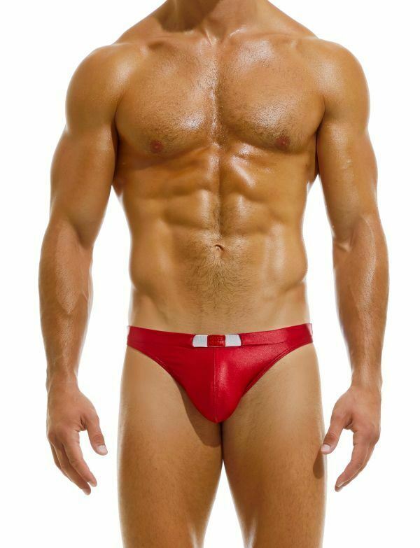 Modus Vivendi Swim-Brief Gordian Knot Low-Cut Swimwear Shiny Red CS2211 67 - SexyMenUnderwear.com