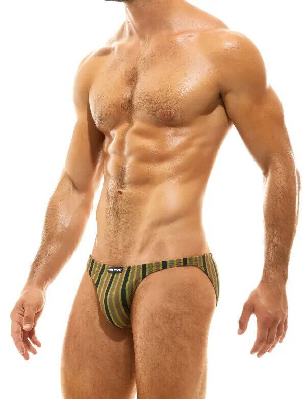 Modus Vivendi Swim-Brief Trapped Low-Cut Swimwear Khaki BS2211 3A - SexyMenUnderwear.com