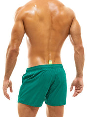 Modus Vivendi Swim Shorts Full-Lining Recycled Swimwear Metallic Green GS2132 - SexyMenUnderwear.com