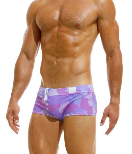 Modus Vivendi Swimwear Candy Line Fast Dry Swim-Trunk Camo Purple DS2221 78 - SexyMenUnderwear.com
