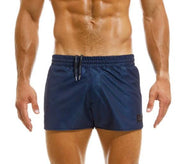 Modus Vivendi Swimwear Dark Jogging Cut Woven Swim-Shorts Mesh Cobalt GS2231 - SexyMenUnderwear.com