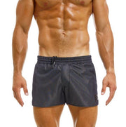 Modus Vivendi Swimwear Dark Jogging Cut Woven Swim-Shorts Mesh Silver GS2231 - SexyMenUnderwear.com