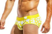 Modus Vivendi Swimwear Polka dot Swim Brief Swimsuit Yellow Ks1812 19 - SexyMenUnderwear.com