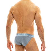 Modus Vivendi Tanga Brief Glam Sparkle Lurex Fashion Yarns Steel Blue 10013 34 - SexyMenUnderwear.com