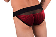 Modus Vivendi Tanga Brief Mesh Tiffany's Velvet Briefs Red Wine 12013 29 - SexyMenUnderwear.com