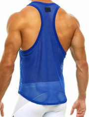 Modus Vivendi Tank Net Trap Fishnet Tanktop Transparent Blue 06131 71 - SexyMenUnderwear.com