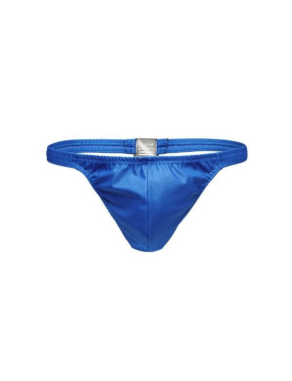 Modus Vivendi Thong Leather Legacy Pouch Leather-Look Thongs Blue 11117 57 - SexyMenUnderwear.com