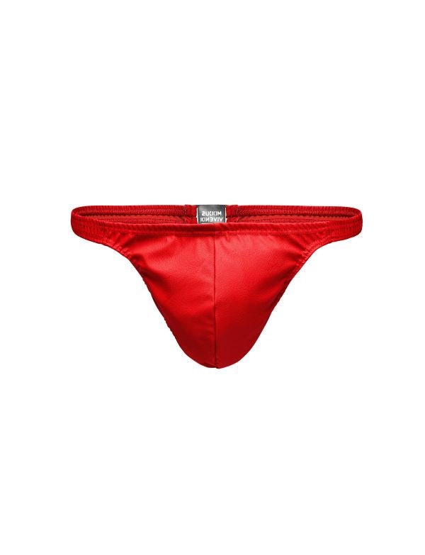 Modus Vivendi Thong Leather Legacy Pouch Leather-Look Thongs Red 11117 57 - SexyMenUnderwear.com