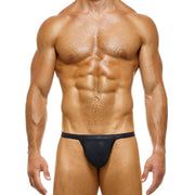 Modus Vivendi Thong Net Trap Mesh SemiTransparent Perforated Black 06114 49 - SexyMenUnderwear.com